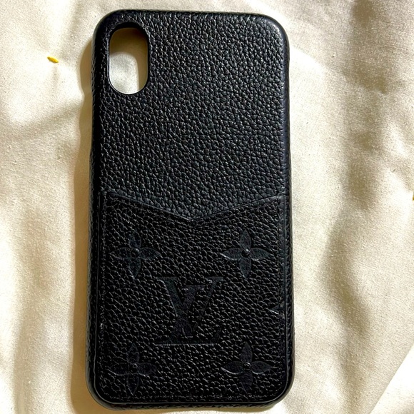 Louis VUITTON CASE BUMPER FOR IPHONE X/Xs Black Eclipse Monogram with card slot - Picture 1 of 13